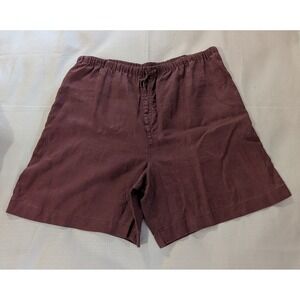 J. Jill Women Large Tall 100% Linen Drawstring Waist Shorts Casual Preppy Comfy